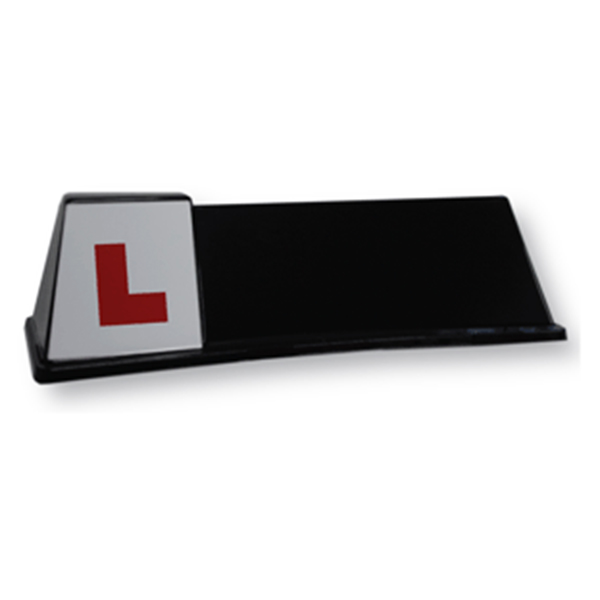 Black Professional Roof Sign with L-Plates Applied